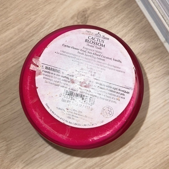 NEW Bath & Body Works White Barn Cactus Blossom 3 Wick Candle 14.5‎ Ounce - Picture 6 of 6